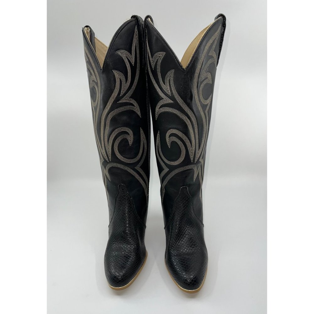 Vintage 70's Jeenz Boots Capezio Black Leather Size 6.5 - Picture 3 of 8